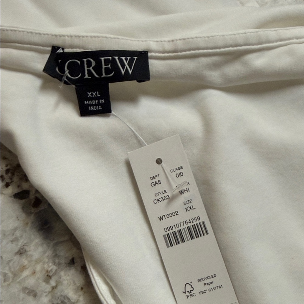 J Crew White Sleeveless Blouse - Picture 2 of 5